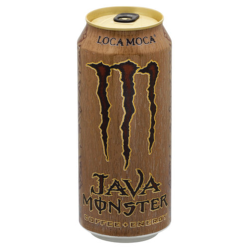 Monster Energy Blend: glucose, taurine, panax ginseng extract, caffeine, glucuronolactone, guarana extract, inositol, l-carnitine, maltodextrin. Caffeine from All Sources: 100 mg per 8 fl oz serving (188 mg per can). No foam, extra hot, half-caf, no-whip, soy latte - Enough of the coffeehouse BS already! It's time to get out of the line and step up to what's next! Java Monster - premium coffee and cream brewed up with killer flavor, supercharged with Monster energy blend. Coffee done the Monster way, wide open, with a take no prisoners attitude and the experience and know-how to back it up. www.monsterenergy.com. Facebook. Instagram. Twitter. YouTube.