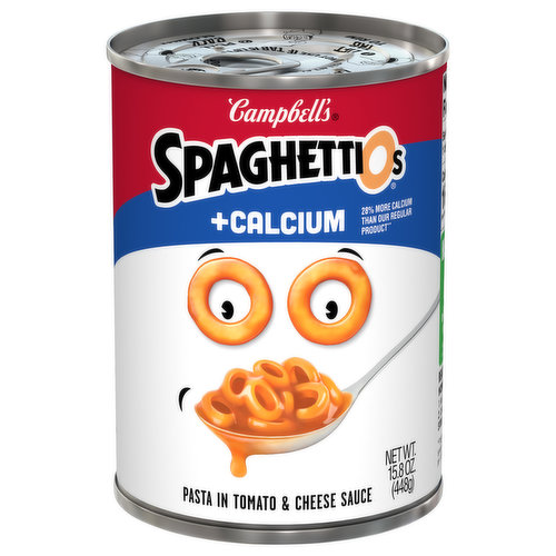 SpaghettiOs Pasta, in Tomato and Cheese Sauce, Plus Calcium