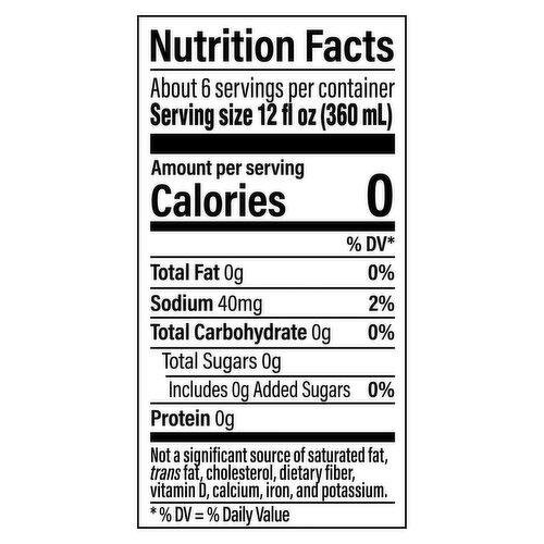 pepsi nutrition label