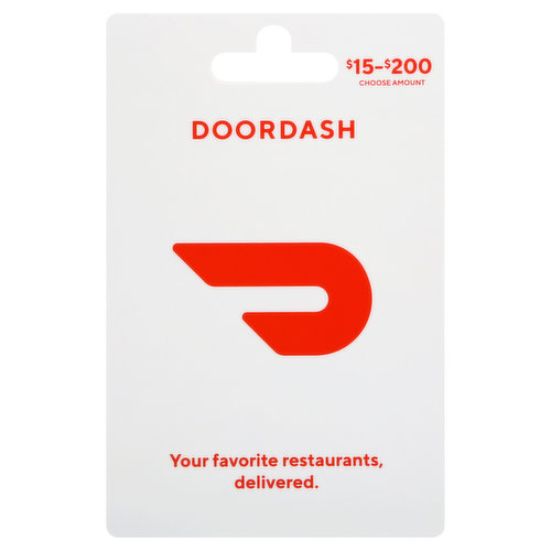 Doordash Gift Card, $15-$200