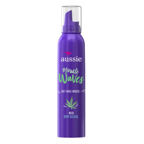 Aussie Aussie Miracle Waves Soft Wave Mousse with Hemp Seed Oil, Paraben  Free, Sulfate Free, 6 oz. - Brookshire's