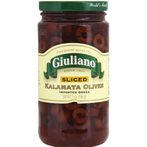 Giuliano Olives, Kalamata, Sliced