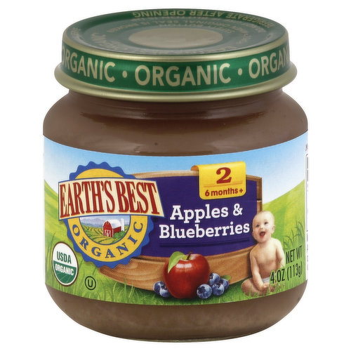 Earth's Best Apples & Blueberries, 2 (6 Months+)