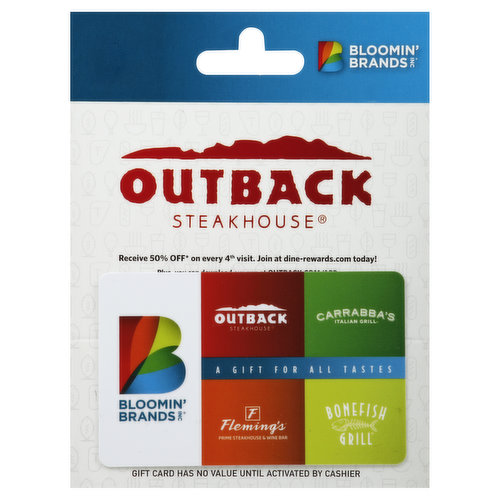 Outback Gift Card, $50