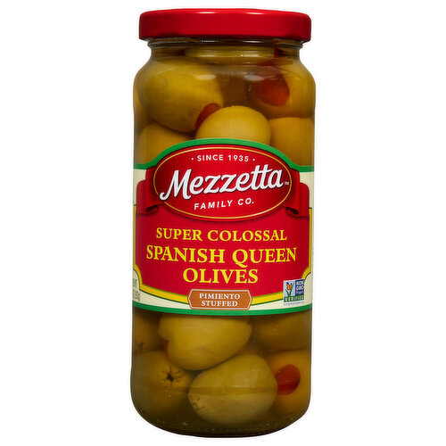 Mezzetta Olives, Spanish Queen, Super Colossal, Pimento Stuffed