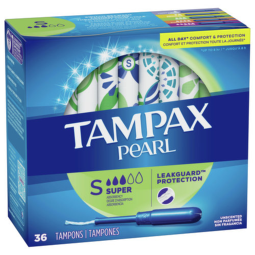 Tampax Tampons, Super Absorbency, Unscented - Super 1 Foods