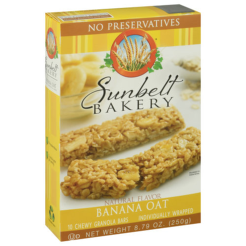 Sunbelt Bakery Granola Bars, Banana Oat, Chewy