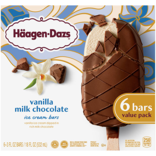 Haagen Dazs Vanilla Milk Chocolate Ice Cream Snack Bars