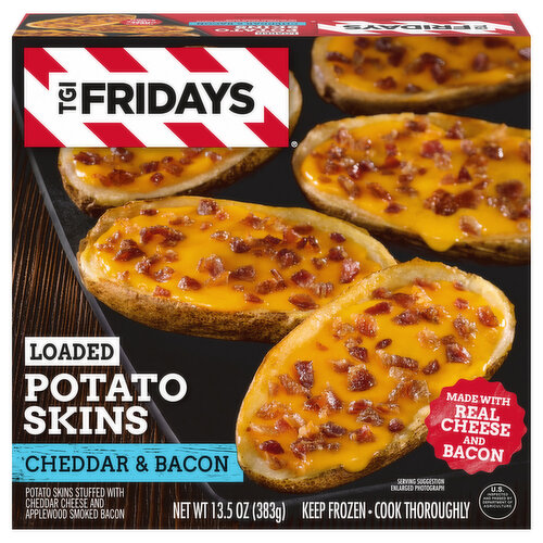 TGI Fridays Potato Skins, Cheddar & Bacon, Loaded