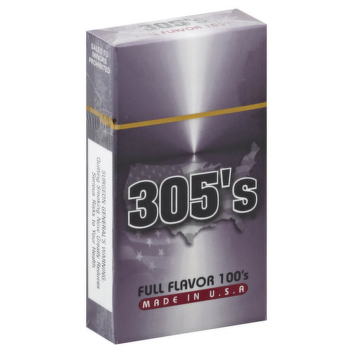 305s Cigarettes, Full Flavor, 100's