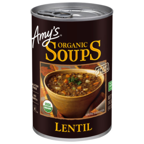 Amy's Amy’s Organic Lentil Soup, Non-GMO, USDA Organic, Vegan 14.5 oz.