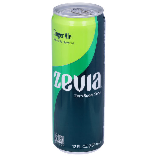 Zevia Soda, Zero Calorie, Ginger Ale