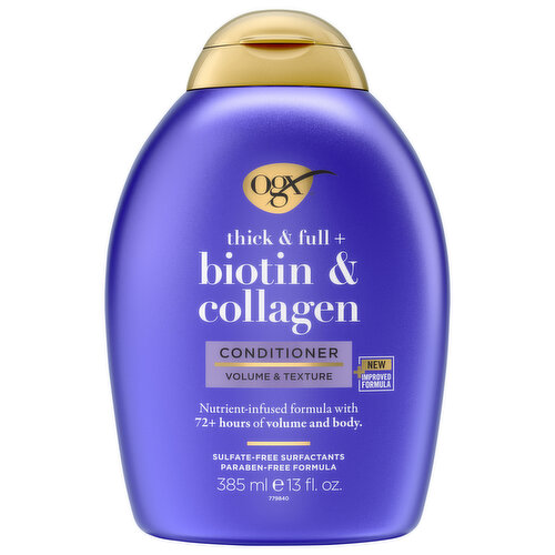 Ogx Conditioner, Thick & Full +, Biotin & Collagen