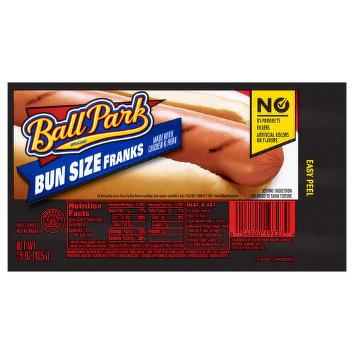 Ball Park Franks, Bun Size