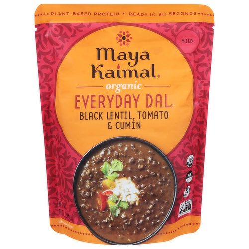 Maya Kaimal Everyday Dal, Organic, Black Lentil, Tomato & Cumin, Mild