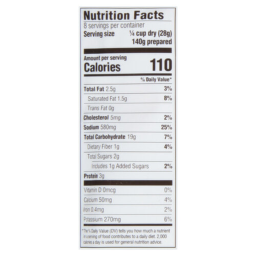 Mashed Potatoes, Original, Family Size Nutrition Facts - Eat This Much