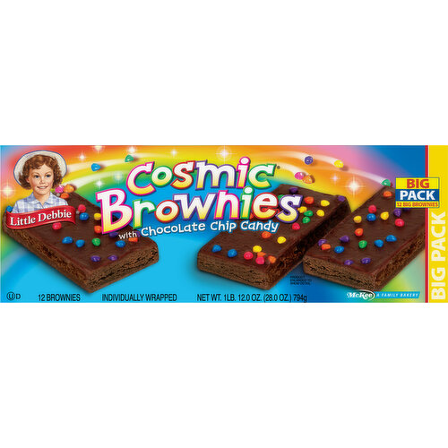 Little Debbie Brownies, with Chocolate Chip Candy, Cosmic, Big Pack