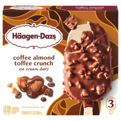 Haagen-Dazs Häagen-Dazs Coffee Almond Toffee Crunch Ice Cream Snack Bars, 3 Count