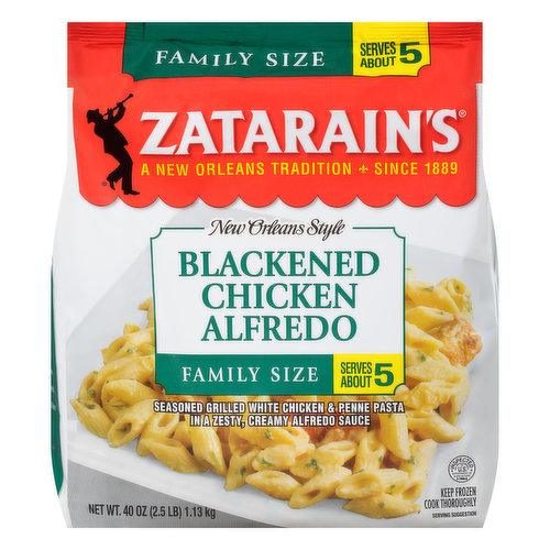 Zatarain's Family Size Frozen Blackened Chicken Alfredo