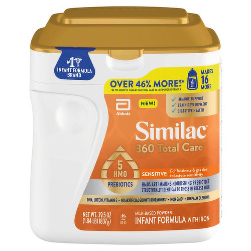 Similac Infant Formula with Iron, Milk-Based Powder, Sensitive