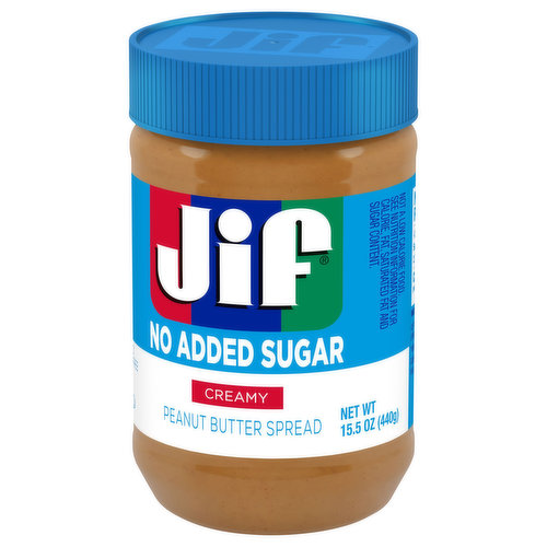 Jif Peanut Butter Spread, No Added Sugar, Creamy - Super 1 Foods