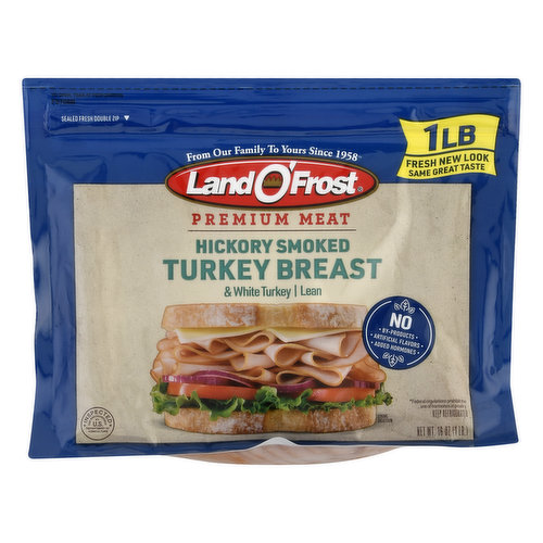 Gently smoked with hickory, our hickory smoked turkey breast is the lean white meat you'll love. Contains no artificial flavors, by-products, or added hormones.
