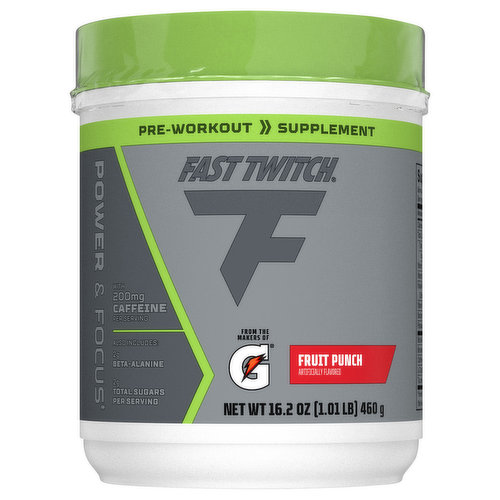 Fast Twitch Pre-Workout Supplement, Fruit Punch