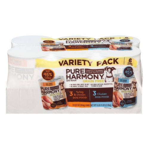 Pure Harmony Dog Food, Super Premium, Chicken, Barley & Pea Recipe