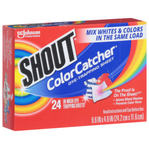 S.c. Johnson Shout Color Catcher In-Wash Dye Trapping Sheets - 72