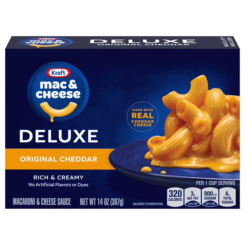 Kraft Mac & Cheese, Deluxe, Original Cheddar