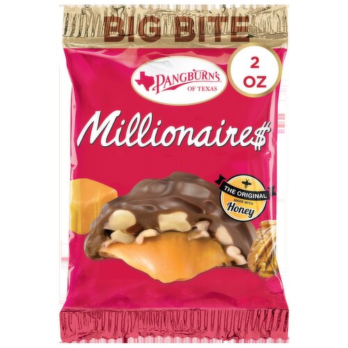 Pangburns Millionaires Milk Chocolate Covered Pecans and Honey Caramel Big Bite