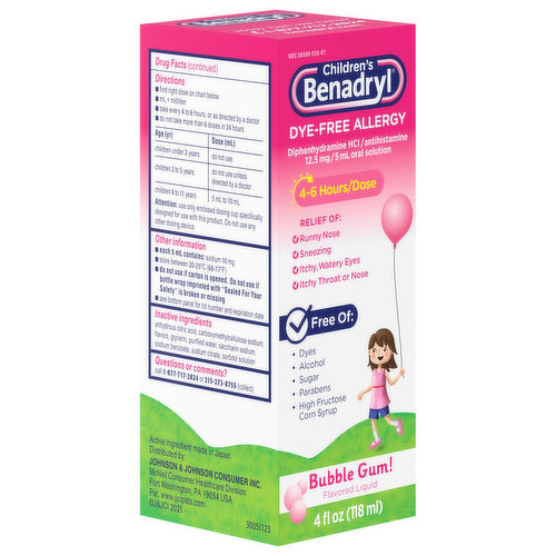 benadryl allergy syrup