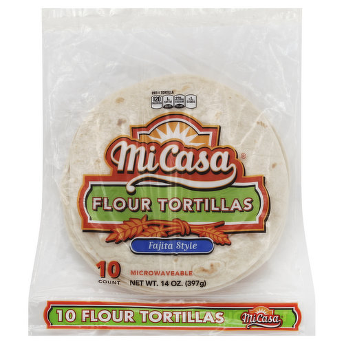 Mi Casa Tortillas, Flour, Fajita Style