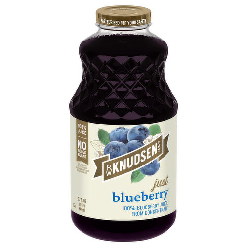 RW Knudsen Juice, Organic, Just Blueberry