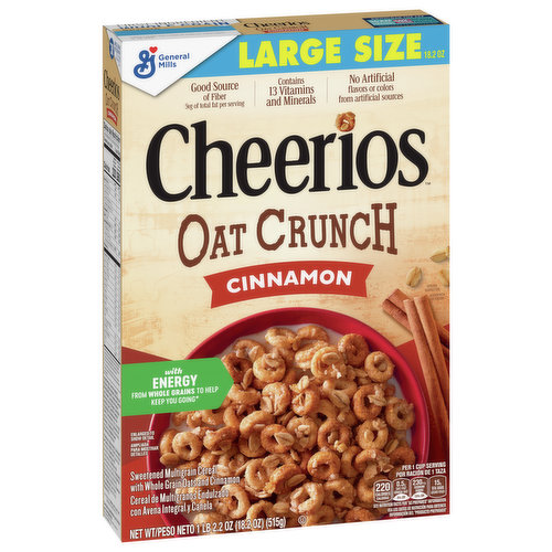 General Mills Cheerios Honey Nut Cereal Large Size, 15.4 oz - The Fresh  Grocer