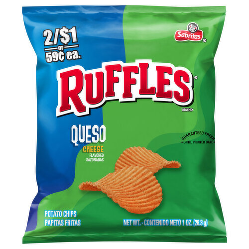 Ruffles Potato Chips, Queso Cheese Flavored