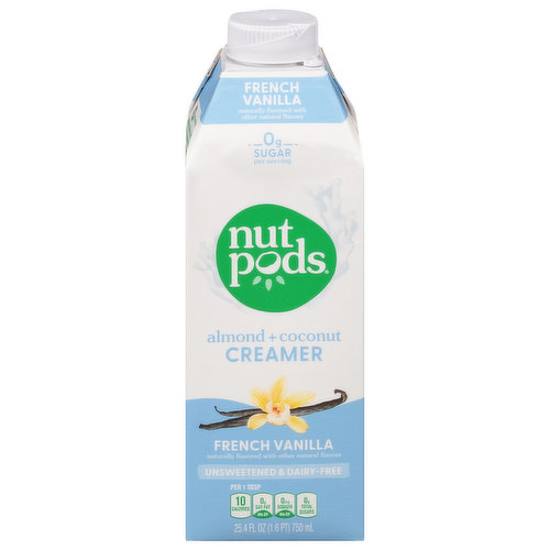 Nutpods Creamer, French Vanilla, Almond + Coconut