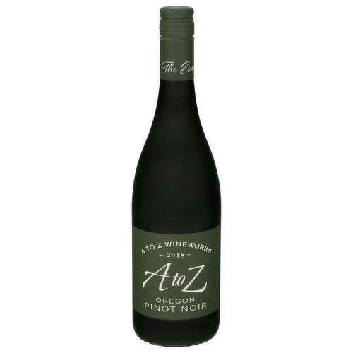 Beautifully balanced, aromatic and delicious, this wine makes food sing and sometimes your guests, too.  Certified B Corporation. atozwineworks.com. Alc. 13.5% by vol. 27 Produced & bottled by A to Z Wineworks. Newberg. Oregon.