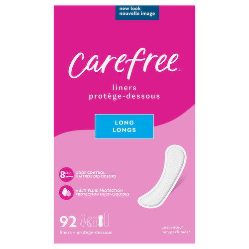 Carefree Acti-Fresh Thin Panty Liners, Extra Long, 93 Count : :  Health & Personal Care