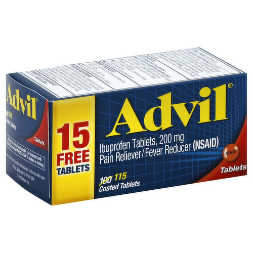 Advil Ibuprofen, 200 mg, Coated Tablets