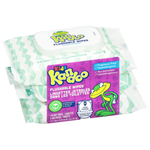 Kandoo Flushable Wipes, Kids