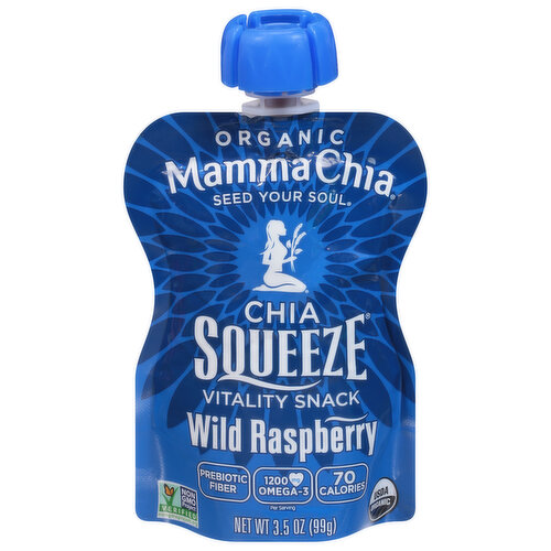 Mamma Chia Vitality Snack, Organic, Wild Raspberry