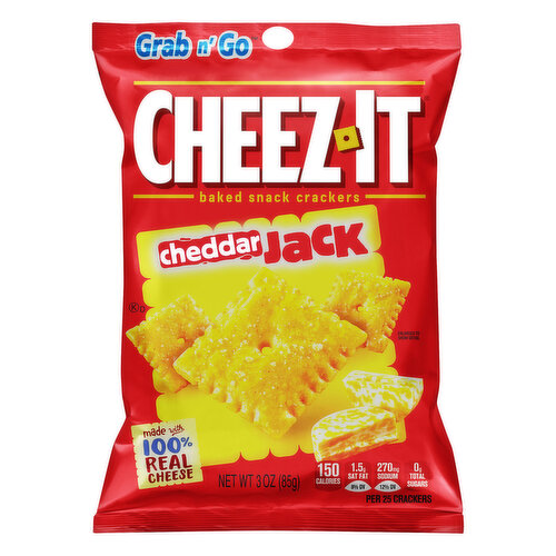 Cheez-It Baked Snack Crackers, Cheddar Jack