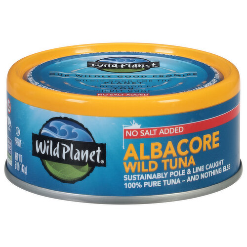 Wild Planet Wild Tuna, No Salt Added, Albacore