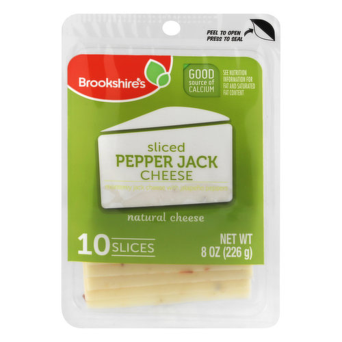 Brookshire's Cheese, Pepper Jack, Sliced