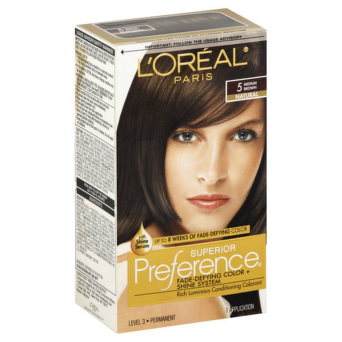 Superior Preference Fade-Defying Color and Shine System, Level 3 Permanent,  Dark Brown/Natural 4 (Pack of 3)