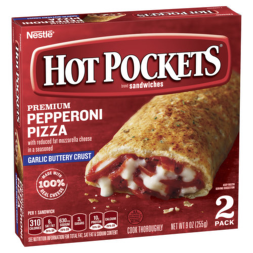 Hot Pockets Sandwiches, Garlic Buttery Crust, Pepperoni Pizza