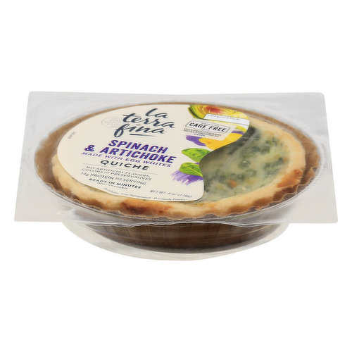 La Terra Fina Quiche, Spinach & Artichoke