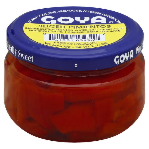 Goya Pimientos, Sliced