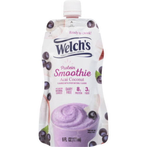 Welch's Protein Smoothie, Acai Coconut, Dairy Free